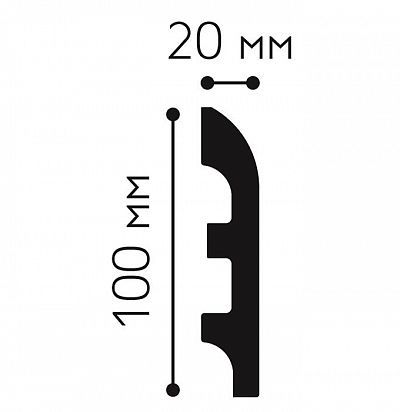 Mallers light MS184 плинтус (100х20х2000 мм) Mallers - 1