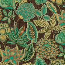 Фото: обои современные  дизайнерские имитируюшие ткань крупные цветы и листья 49561- Ампир Декор