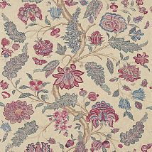 Фото: ткань из льна с цветочным узором 321696- Ампир Декор