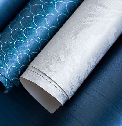 Обои однотонные синие 086095 Rasch Textil - 2